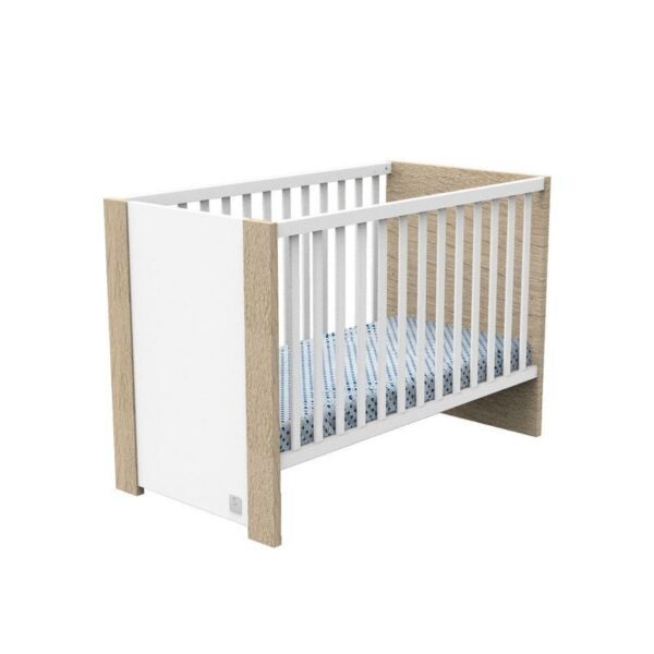 1-3500760124215_1 Lit bébé 60x120cm Antonin Bois Blanc - SAUTHON