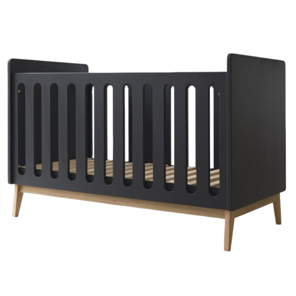 1-5413921080795_1 Lit bébé 70x140cm évolutif en banquette Pure Noir - PERICLES