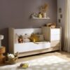 Lit bébé combiné 70x140cm évolutif en 90x190cm Paloma Blanc - SAUTHON