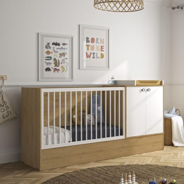Lit bébé combiné 60x120cm évolutif en 90x190cm Arthur - GALIPETTE