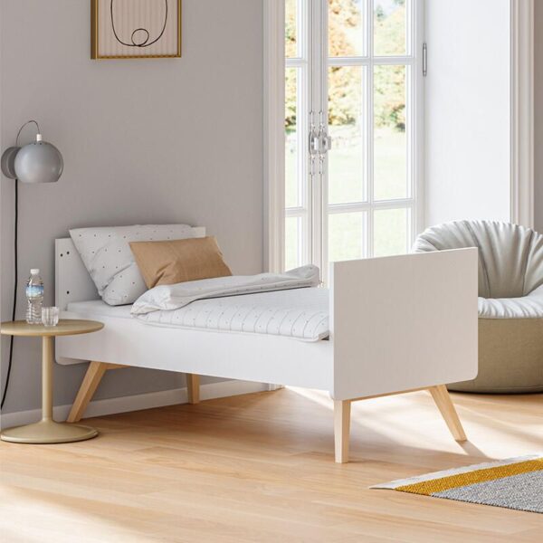 1766501102-3661979083158_6 Lit bébé évolutif 70x140cm Vintage Blanc - VOX