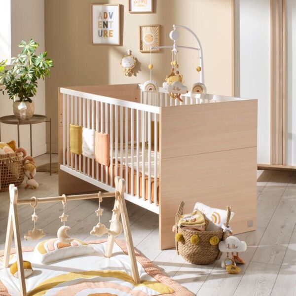2-3500760132203_2 Lit bébé évolutif 70x140cm Nature - SAUTHON