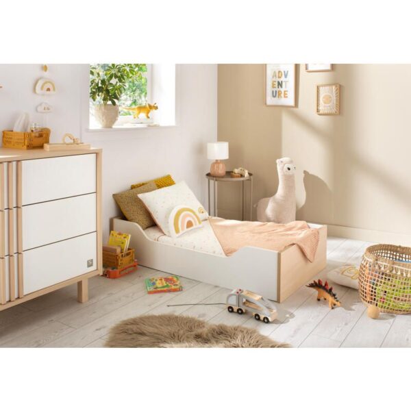 3-3500760132203_3 Lit bébé évolutif 70x140cm Nature - SAUTHON
