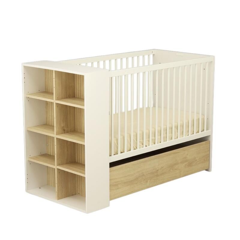 Lit bébé combiné 60x120cm évolutif en 90x190cm Paloma Blanc - SAUTHON