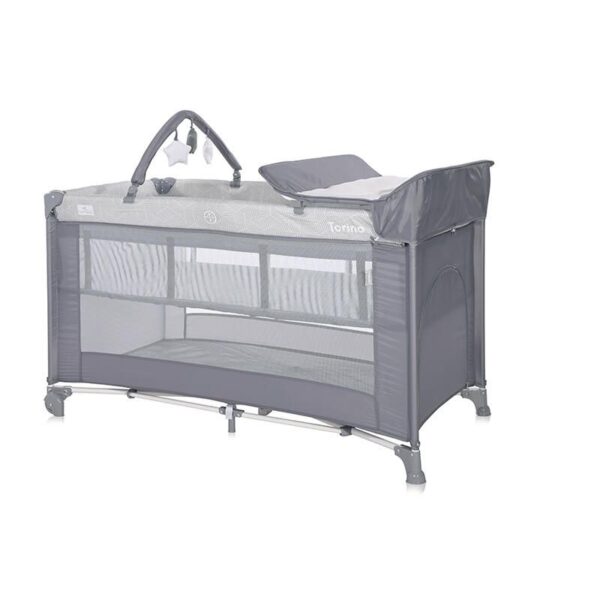 Lit Parapluie Torino 2 Hauteurs +accessoires Gris - LORELLI