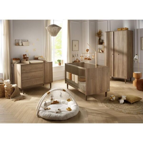 3500760132869_6 Lit bébé évolutif 70x140cm Mokka - SAUTHON