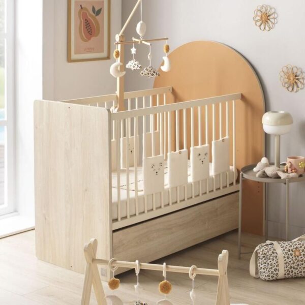 Lit bébé 60x120cm évolutif en 90x190cm Arche Caramel - SAUTHON