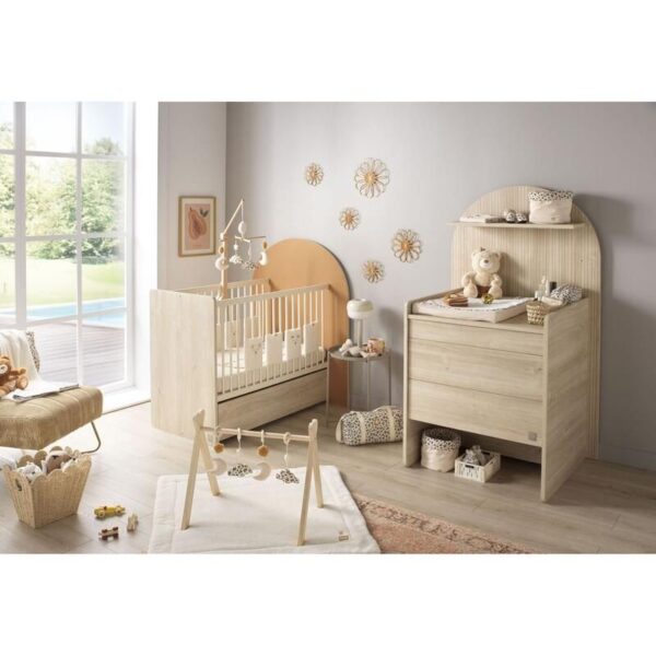 Lit bébé 60x120cm évolutif en 90x190cm Arche Caramel - SAUTHON