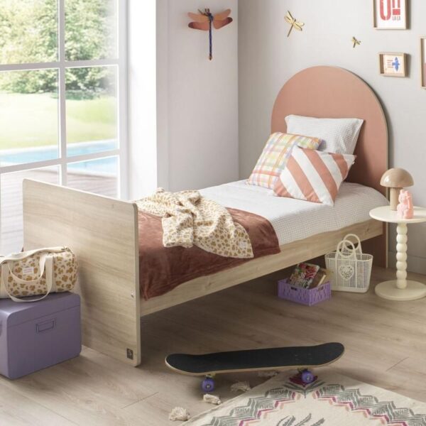 3500760135549-12 Lit bébé 60x120cm évolutif en 90x190cm Arche Terracotta - SAUTHON