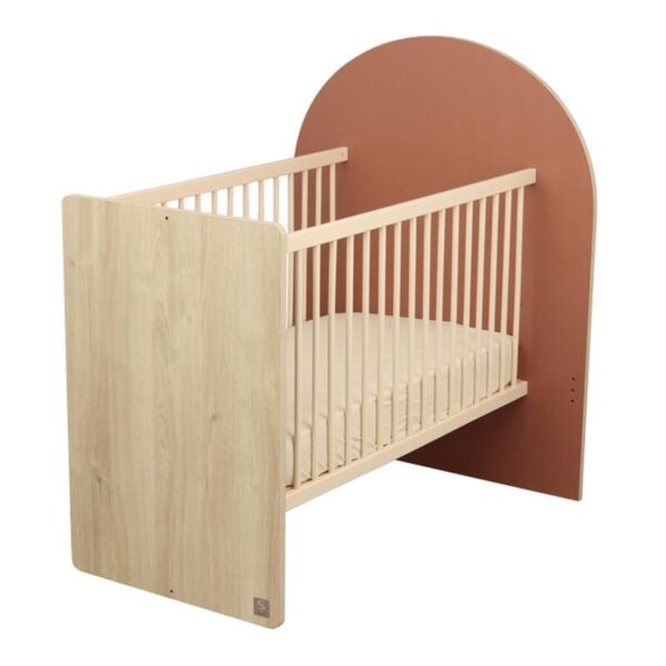 3500760135549-3 Lit bébé 60x120cm évolutif en 90x190cm Arche Terracotta - SAUTHON