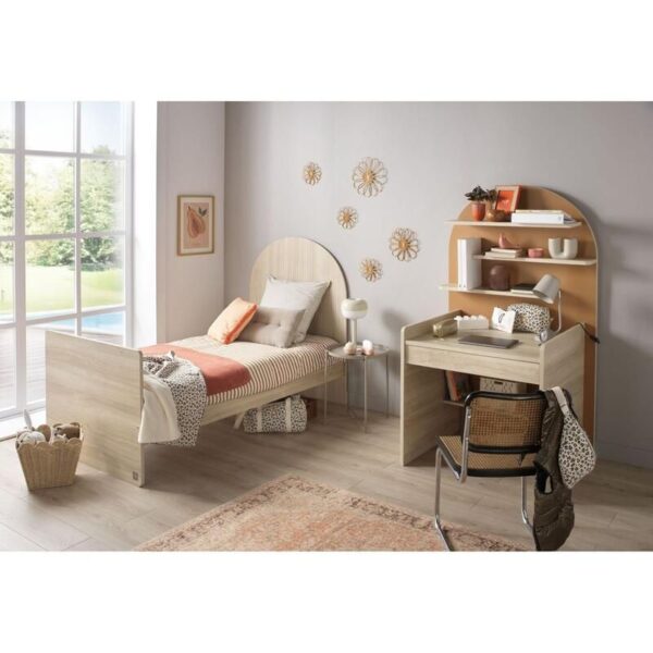 Lit bébé 60x120cm évolutif en 90x190cm Arche Chêne Sépia - SAUTHON