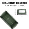 Lit parapluie Play N Relax Center Dark Green - HAUCK