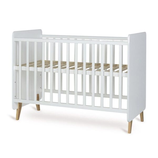 5414375182622_1_1 Lit bébé 60x120cm évolutif en 90x200cm Loft Blanc - QUAX