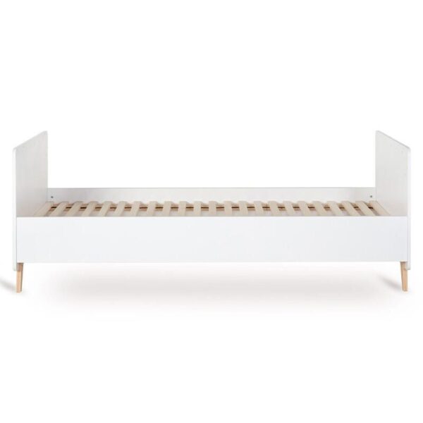 Lit bébé 60x120cm évolutif en 90x200cm Loft Blanc - QUAX