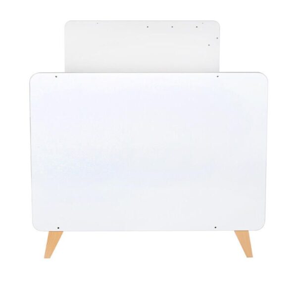 Lit bébé 60x120cm évolutif en 90x200cm Loft Blanc - QUAX
