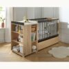 Lit bébé combiné 60x120cm évolutif en 90x190cm Nova Gris Volcan - SAUTHON