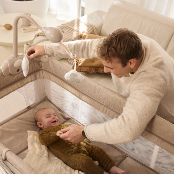Lit bébé et lit de voyage 2 en 1 LEODY UP - Beige