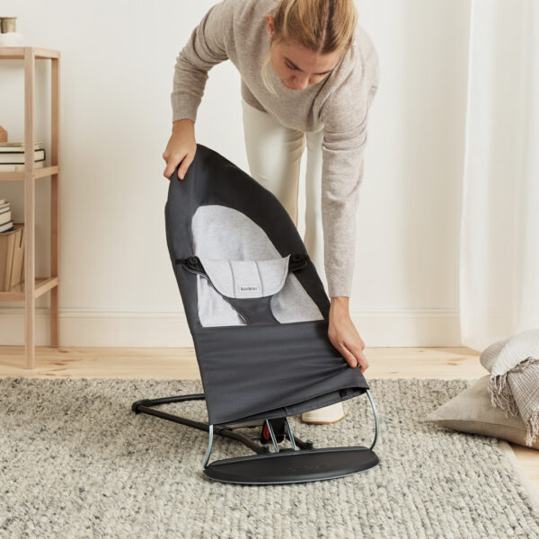 BabyBjörn Transat bébé balance soft tissé Gris Foncé