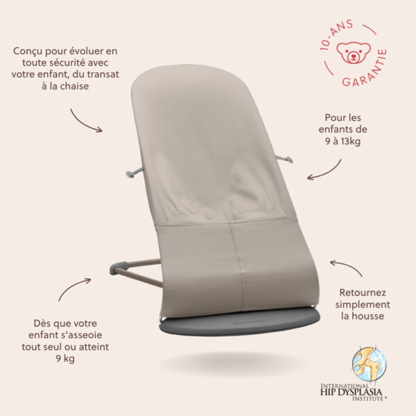BabyBjörn Transat bliss 3D jersey Gris Sable