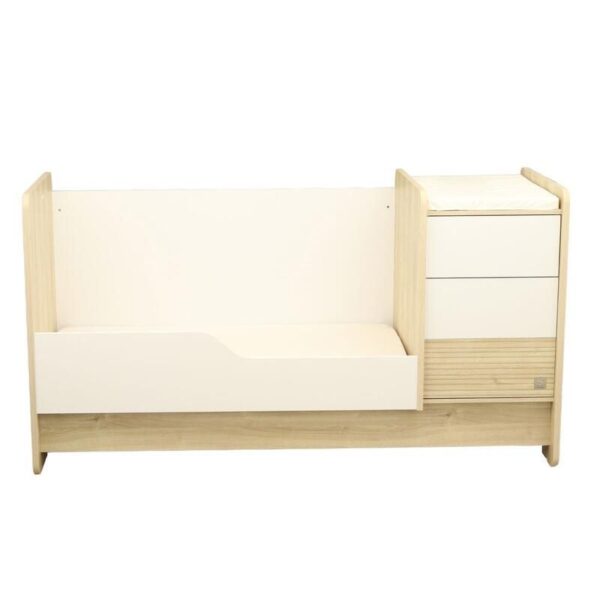 Lit bébé combiné 70x140cm évolutif en 90x190cm Paloma Blanc - SAUTHON
