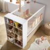 Lit bébé combiné 60x120cm évolutif en 90x190cm Paloma Blanc - SAUTHON