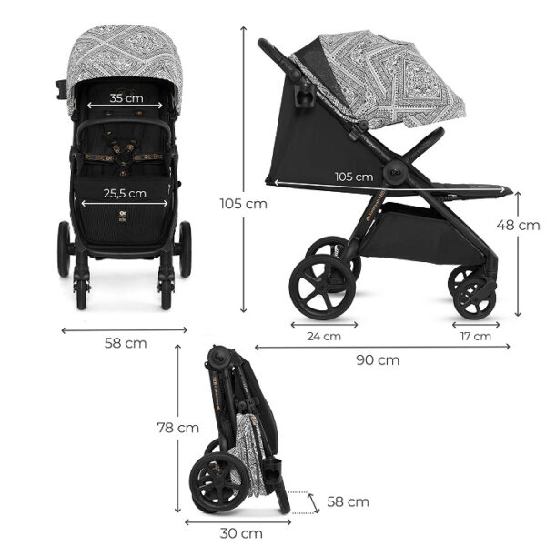 LLLLLLLLL Poussette MITZY - Lunar Black