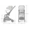 Poussette citadine légère et compacte INDY 3 - Gris clair