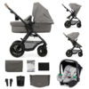 Poussette Trio MOOV 2 AIR - Gris clair