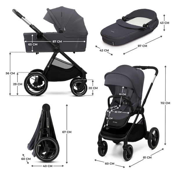 fffffffffffffff Poussette polyvalente NEA 2 - Gris foncé