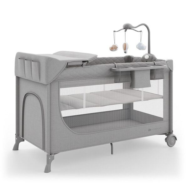 g Lit bébé et lit de voyage 2 en 1 LEODY UP - Gris