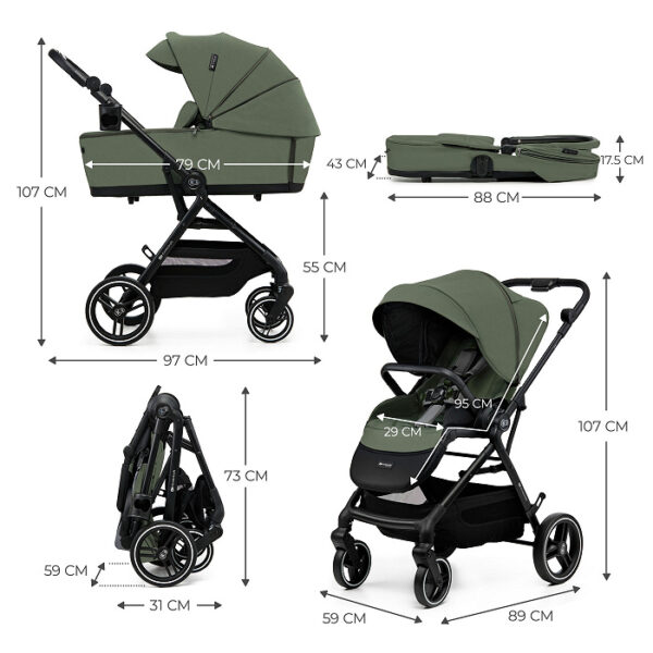 vv Poussette 2en1 YOXI - Vert