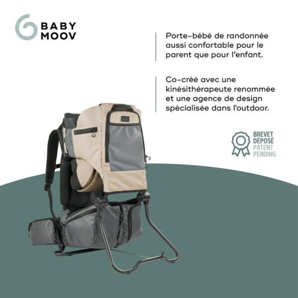 3661276185364_3 Porte-bébé Randonnée + housse de pluie Moov & Hike Dune
