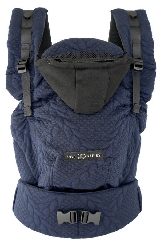 Porte-bebe Hoodiecarrier 2 0-36m Bleu Moelleux - LOVE RADIUS