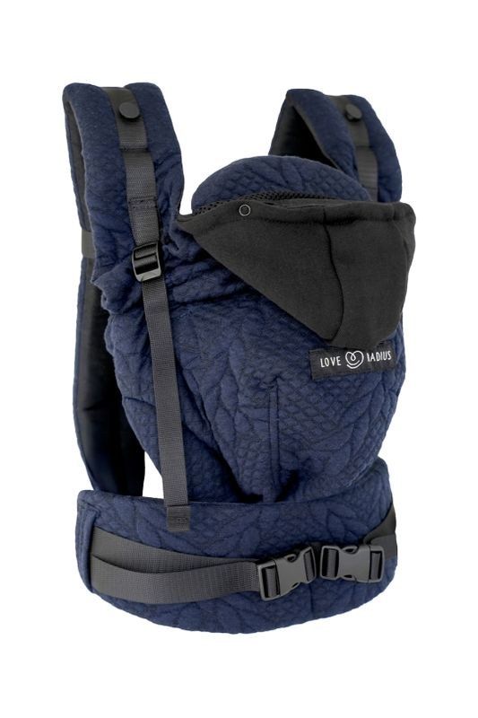 Porte-bebe Hoodiecarrier 2 0-36m Bleu Moelleux - LOVE RADIUS
